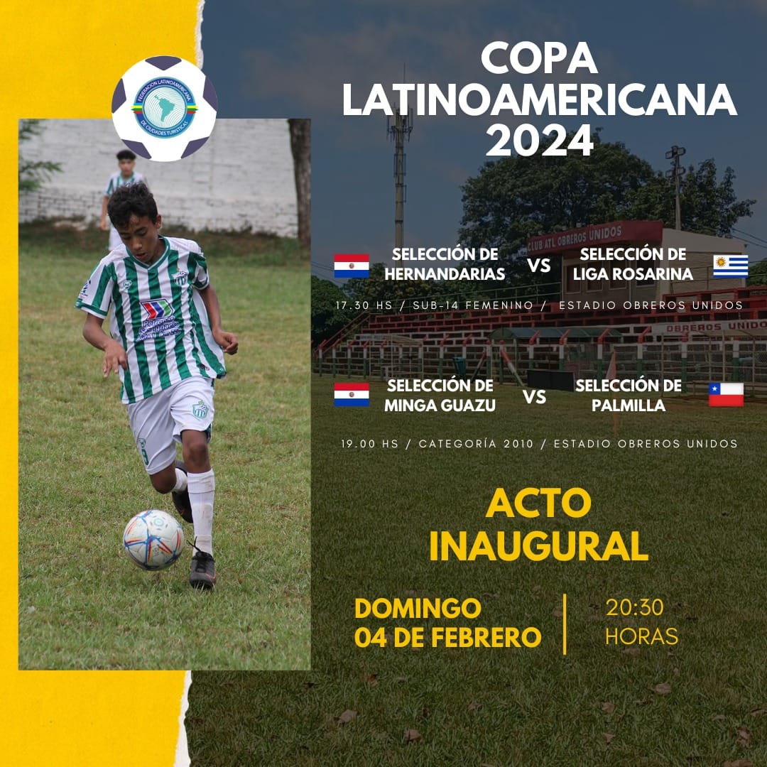 Este domingo inicia la Copa Latinoamericana 2024 a realizarse en ciudades cabeceras del Alto Paraná