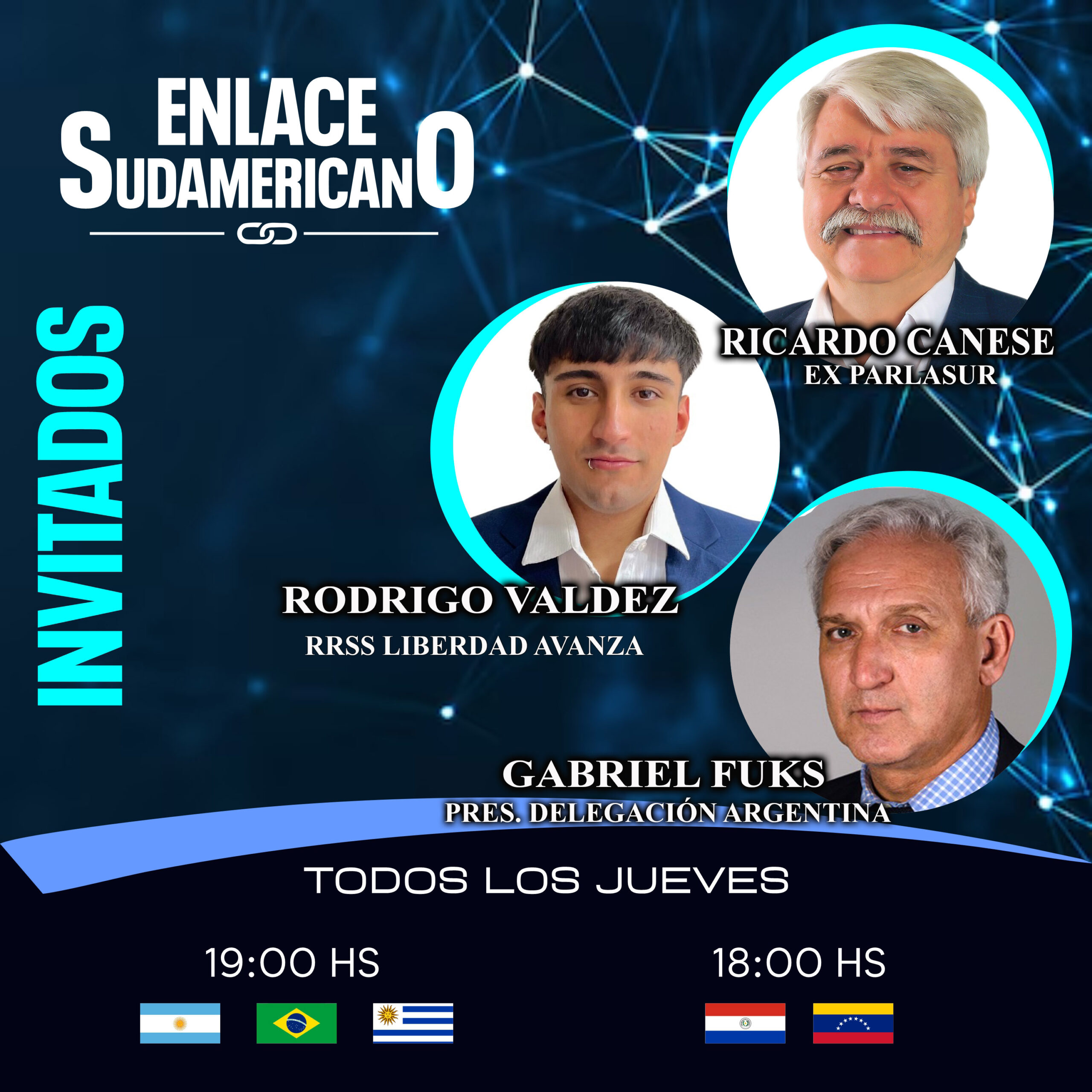 En el Enlace Sudamericano estará: Gabriel Fuks, Rodrigo Valdez y Ricardo Canese