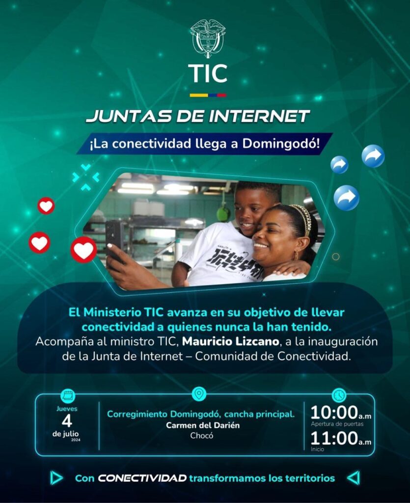 Colombia | Conectividad Transforma a Domingodó: Ministerio TIC Lleva Internet a 50 Hogares en Chocó, Potenciando Desarrollo y Acceso Digital
