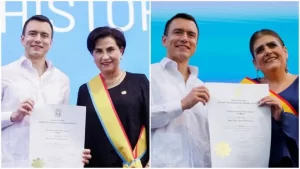 Presidente de Ecuador condecora a funcionarias que enfrentarían juicio político