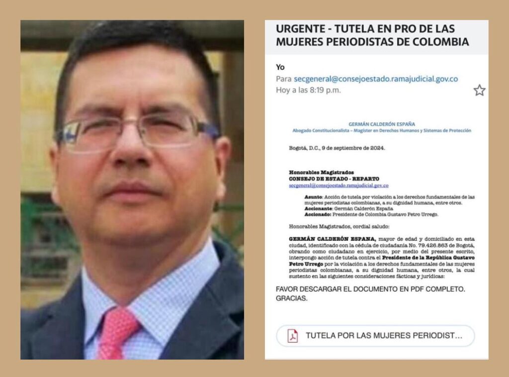 Colombia | Abogado German Calderón España, interpone tutela en defensa de mujeres periodistas colombianas calificadas como “Muñecas de la Mafia” .