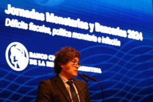 Javier Milei en las Jornadas Monetarias y Bancarias 2024